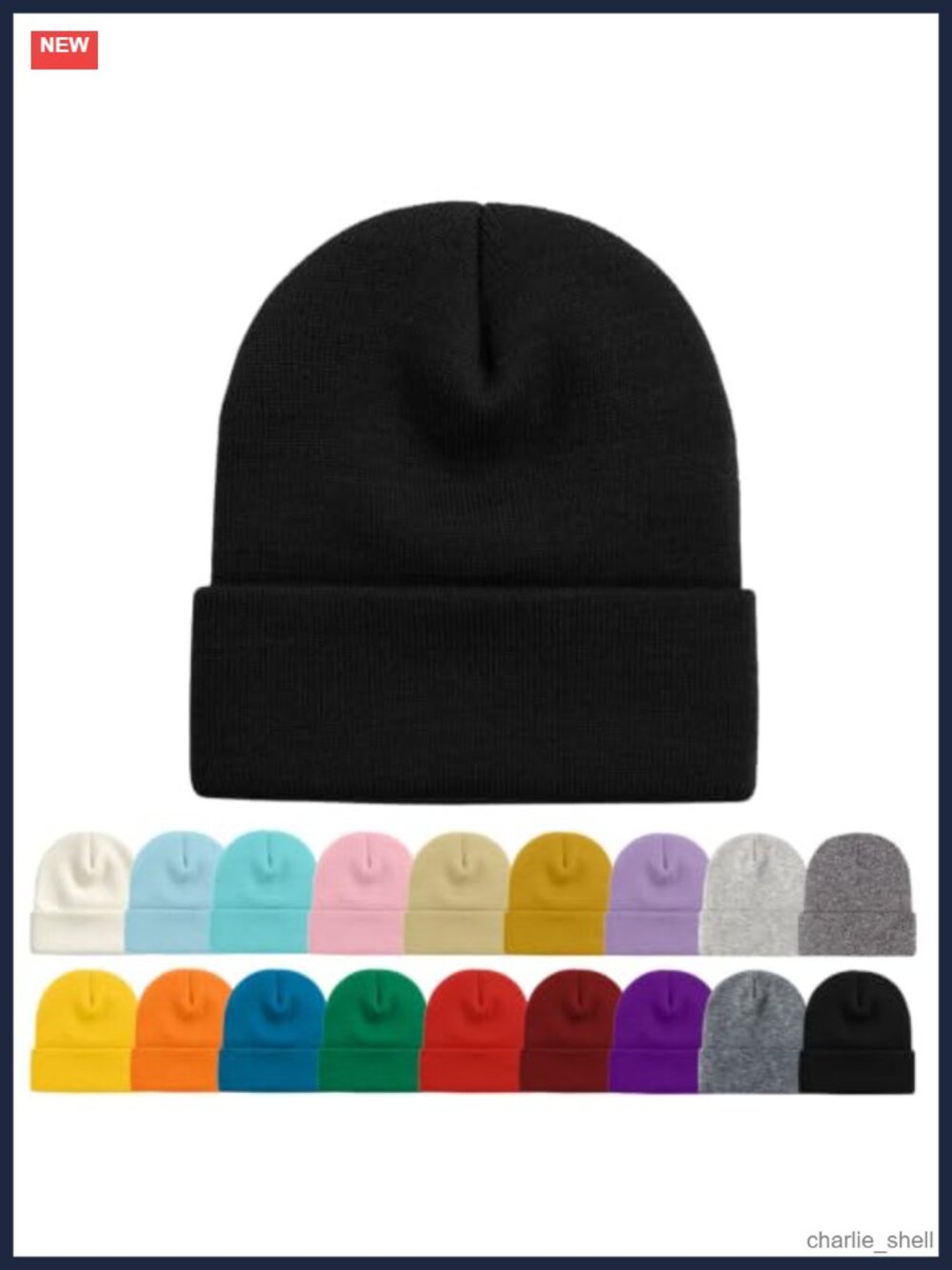 Cuffed Plain Skull Knit Beanie Watch Cap Soft Fisherman Winter Hat